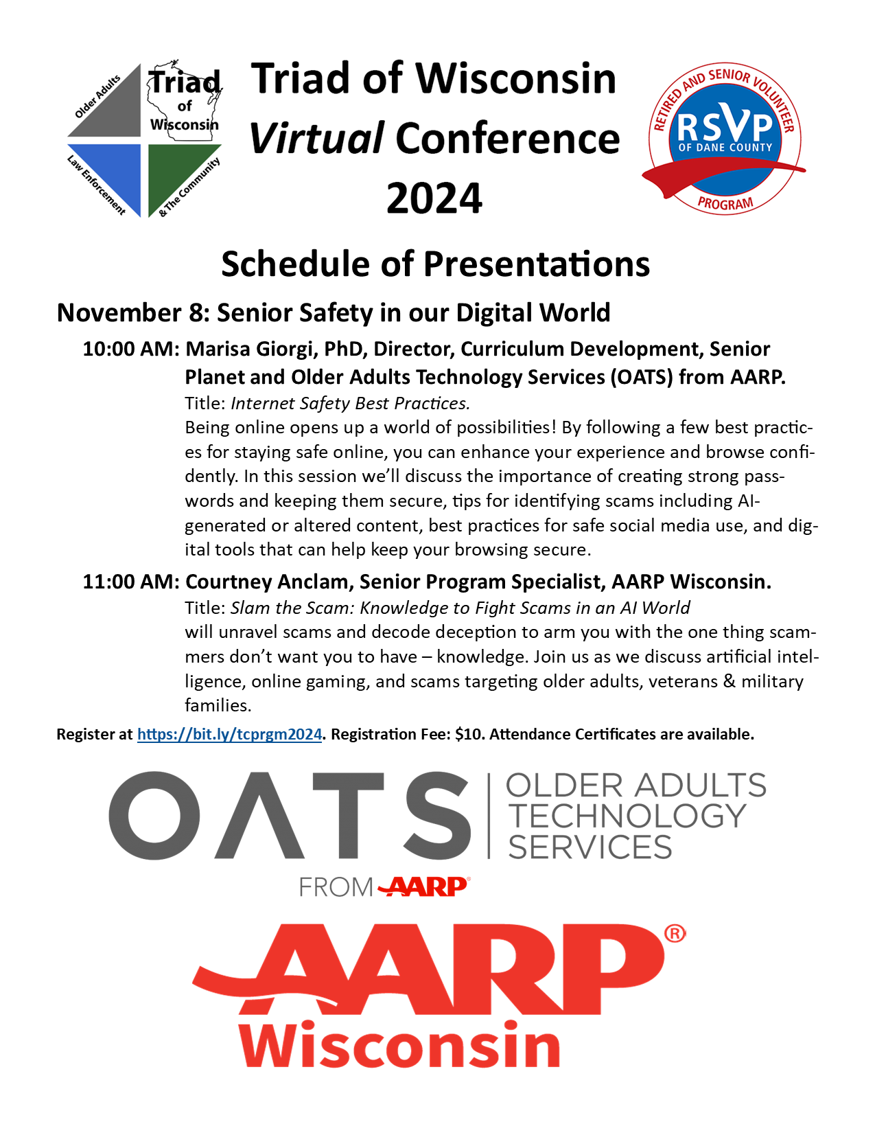 November 8 Triad Conference Presentations