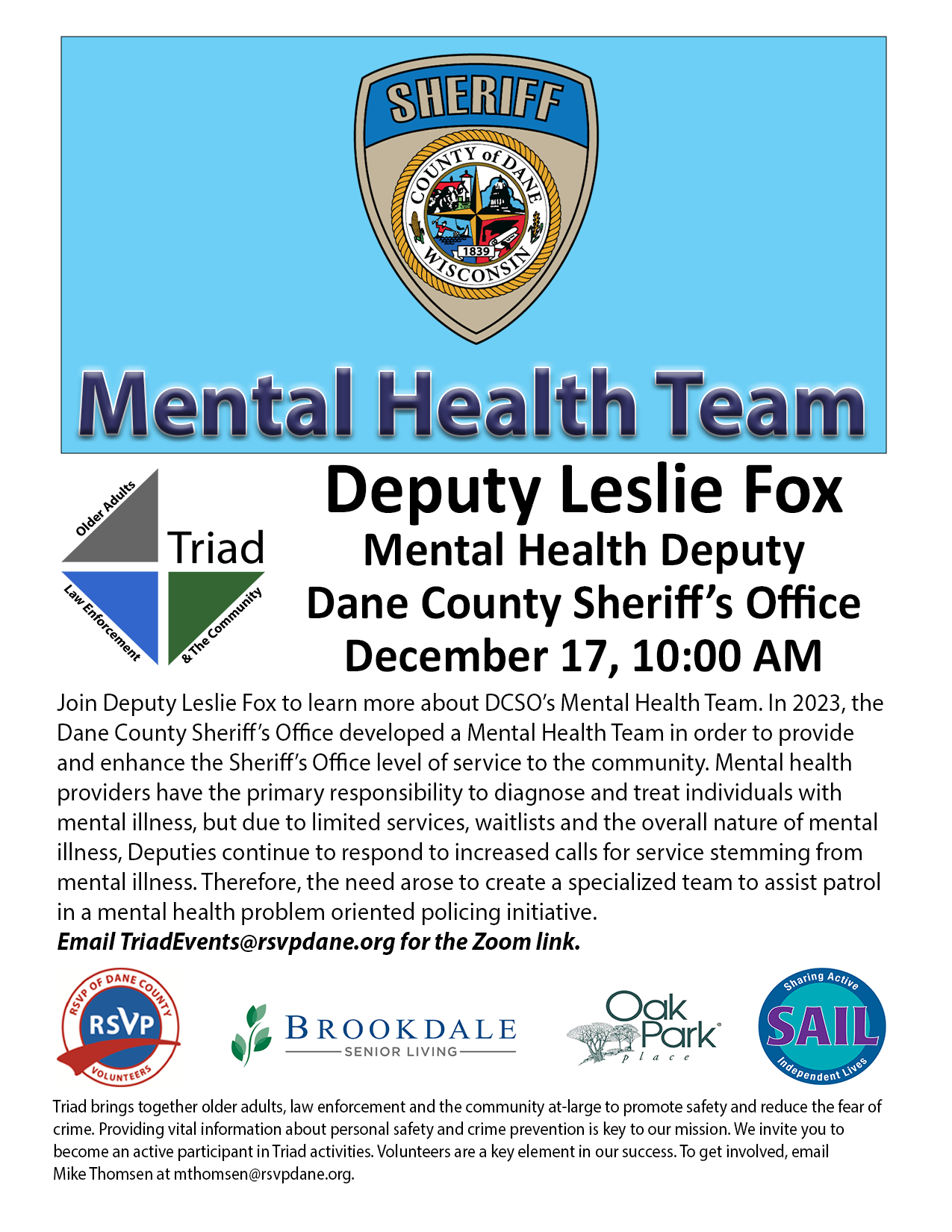 Dane County Sheriff's Office Mental Health Team presentation